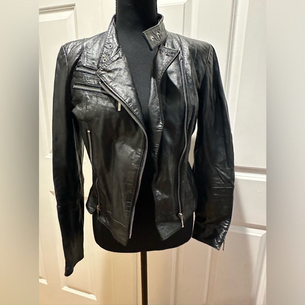 Bebe Motorcycle Leather Jacket - image 1